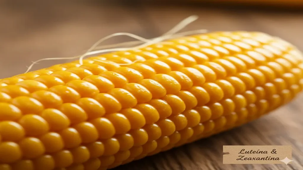 O Milho na Culinária Nordestina - Grãos de milho ricos em luteína e zeaxantina, antioxidantes essenciais para a saúde ocular.