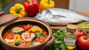 Home 11 Moqueca Saudável de peixe com temperos frescos e pouco azeite de dendê. Rica em Ômega-3.